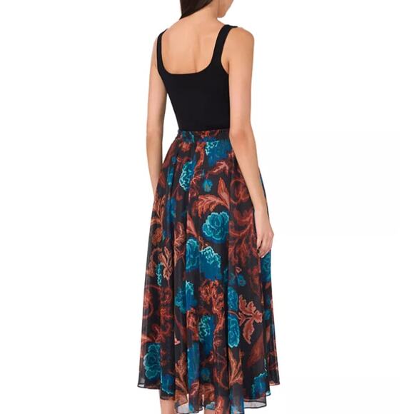 Parker Emily Dark Floral Maxi Skirt‎ Women XL Teal Cottagecore Whimsigoth NWT - Picture 3 of 11